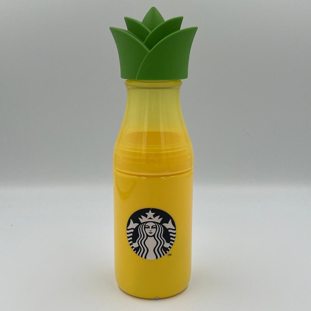 2020 Starbucks Taiwan 17oz Pineapple Plastic Yellow Tumbler w/Twist Cap NEW RARE